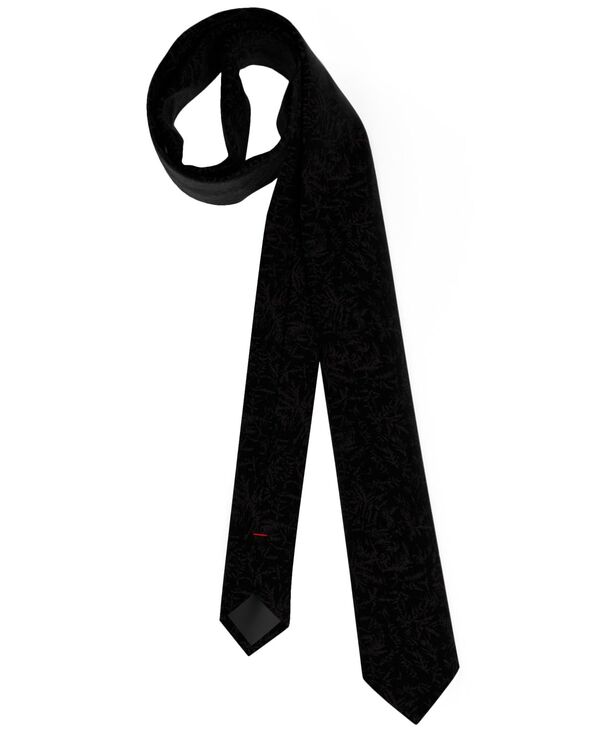 ヒューゴボス メンズ 付属品 タイ 地絹 Hugo Boss Men\u0027silk Skinny Tie Jet Black 黒いこと