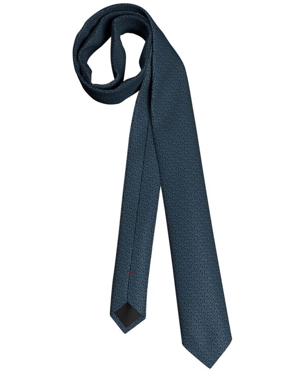 ヒューゴボス メンズ 付属品 タイ 地絹 Hugo Boss Men\u0027silk Skinny Tie Open Blue 青み