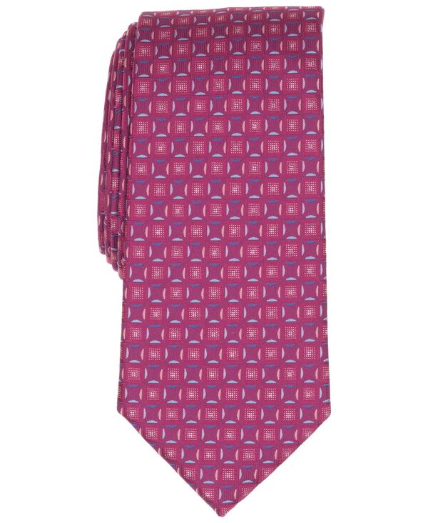 ペリーエリス メンズ 佩び物 タイ Perry Ellis Men\u0027s Geometric Pattern Tie Magenta マゼンタ