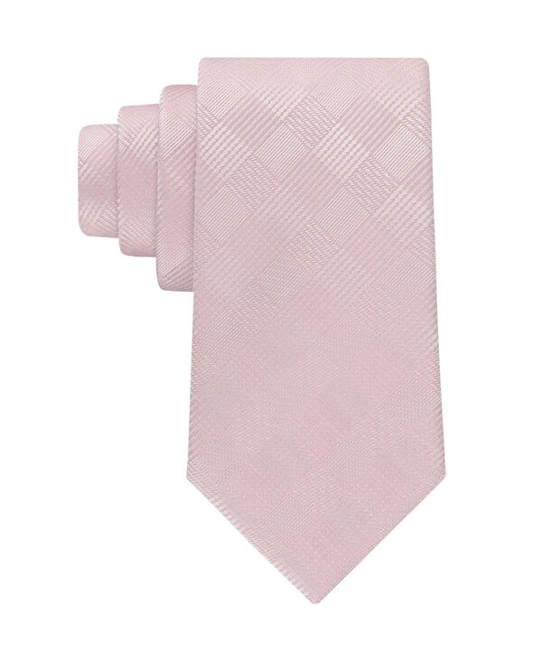 カルバンクライン メンズ アクセサリー ネクタイ Calvin Klein Men's Lousie Grid Classic Tie Pink ピンク｜ReVida 店