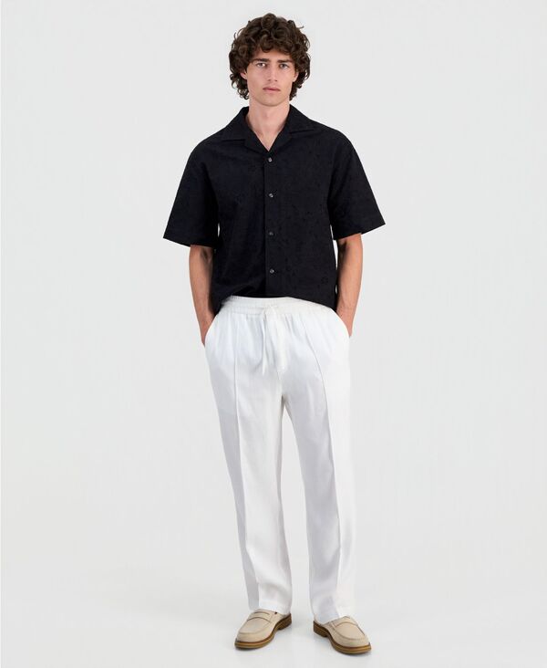 ヒューゴボス メンズ ボトムス カジュアルパンツ リネン Hugo Boss Men's Cino Linen Trousers natural｜ReVida 店