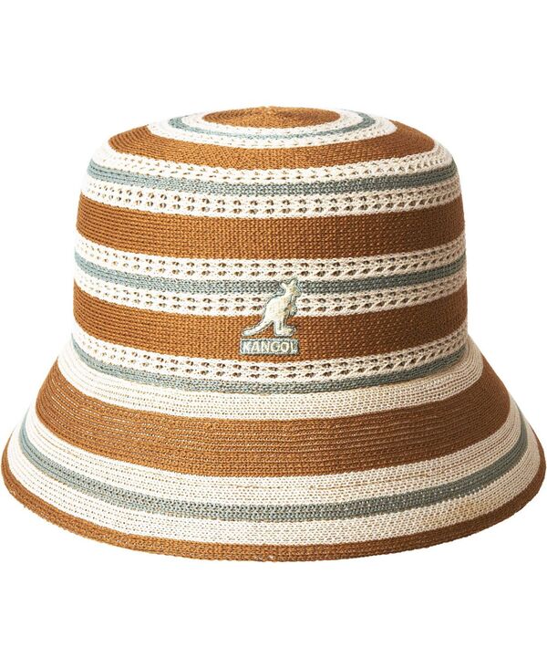 カン決勝点 メンズ 佩び物 かぶり笠 Kangol Men\u0027s Resort Stripe Lahinch Rusticaramel multi マルチ色合い