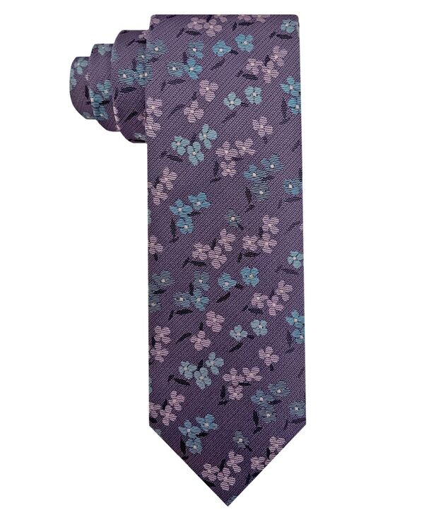 ヴァンハウセン メンズ 添え物 タイ お花柄 お花 Van Heusen Men\u0027small Floral Tie Purple パープル