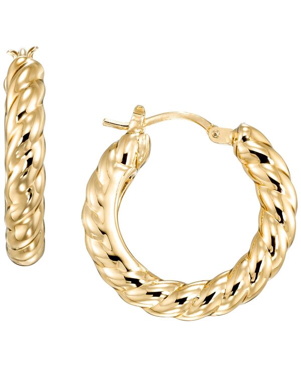 イタリアン ゴールド レディース アクセサリー ピアス・イヤリング Italian Gold Twist Hoop Earrings in 10k Yellow イエロー|ReVida 店