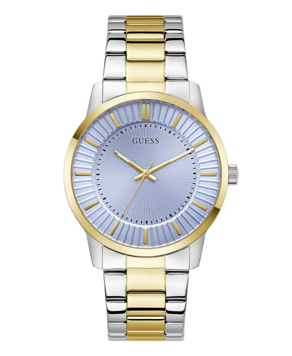 ゲス メンズ 佩び物 ウォッチ GUESS Men\u0027s Two-Tone Analog Watch 42粍 Silver しろがね色