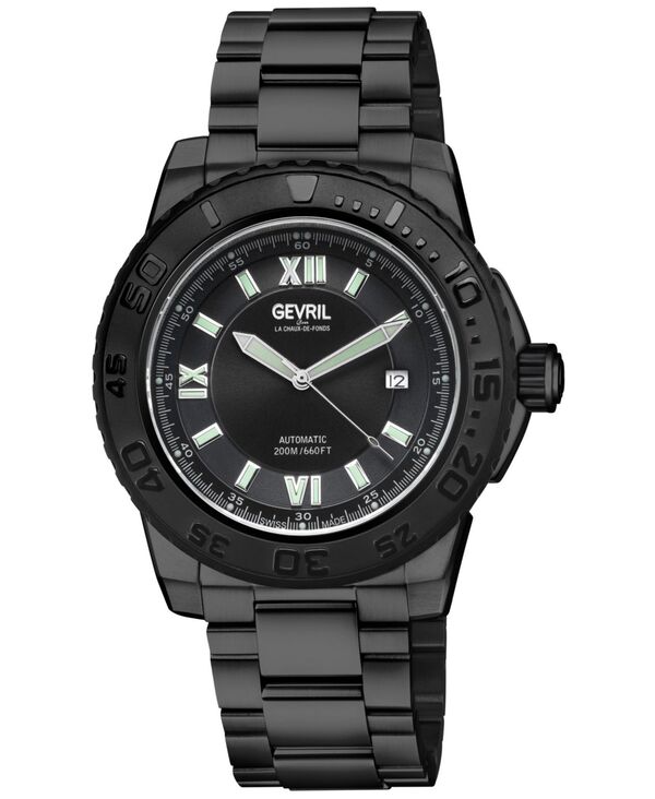 ジェビル メンズ 佩び物 ウォッチ Gevril Men\u0027seacloud Swiss Automatic IP Black Bracelet Watch No Color 黒いこと