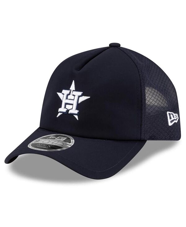 ニュー内鰓 メンズ 付属物 鳥打ち帽 New Era Men\u0027s Navy Houston Astros 2026 Batting Practice Apex 9FORTY Adjustable Trucker Hat Navy 米国海軍