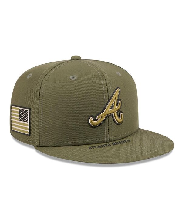 ニュー内鰓 メンズ 添え物 かぶり笠 New Era Men\u0027s Olive Atlanta Braves 2026 Armed Forces Day 59FIFTY Fitted Hat Olive オリーブ