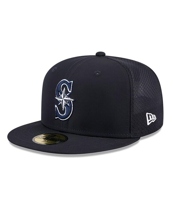 ニュー内鰓 メンズ 添え物 かぶり笠 New Era Men\u0027s Navy Seattle Mariners 2026 Batting Practice 59FIFTY Fitted Hat Navy 米国海軍
