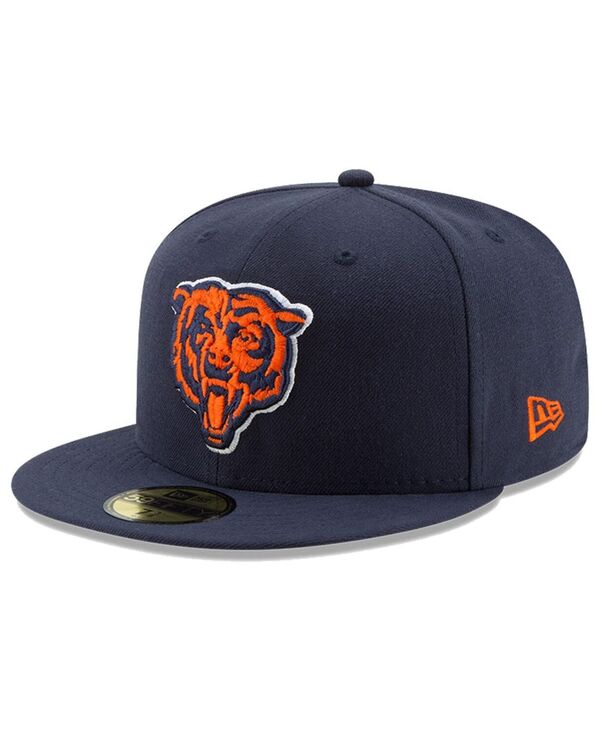 ニュー内鰓 メンズ 付属物 鳥打ち帽 New Era Men\u0027s Navy Chicago Bears Team Basic 59FIFTY Fitted Hat Navy 米国海軍