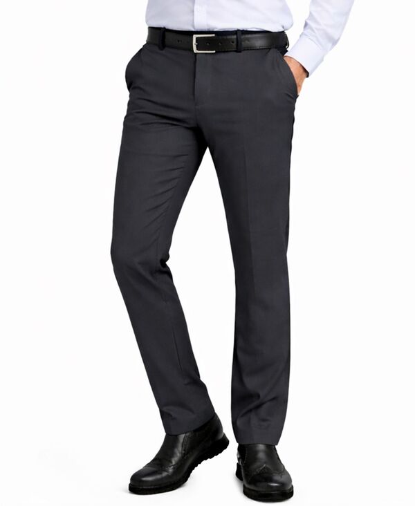 ギャラクシーバイハルビック メンズ ボトムス カジュアルパンツ Galaxy By Harvic Men'slim-Fit Woven Stretch Pants Dark Gray グレー|ReVida 店