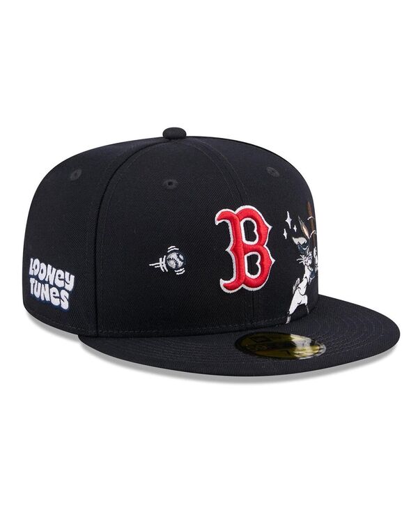 ニュー内鰓 メンズ 添え物 かぶり笠 New Era Men\u0027s Navy Boston Red Sox Looney Tunes Bugs Bunny 59FIFTY Fitted Hat Navy 米国海軍