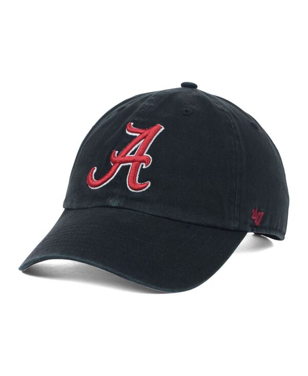 47 ブランド名 レディース 付属物 鳥打ち帽 旗がしら \u002747 Brand Alabama Crimson Tide Clean-Up Cap Black 黒いこと