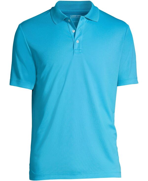 ランズ挙げ句の果て メンズ トップス スポーツシャツ トール Lands\u0027 End Big \u0026 Tall School Uniform Short Sleeve Solid Active Polo Shirt Brillianturquoise 青緑色