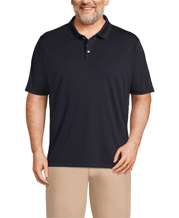ランズ挙げ句の果て メンズ トップス スポーツシャツ トール Lands\u0027 End Big \u0026 Tall School Uniform Short Sleeve Solid Active Polo Shirtrue navy 米国海軍