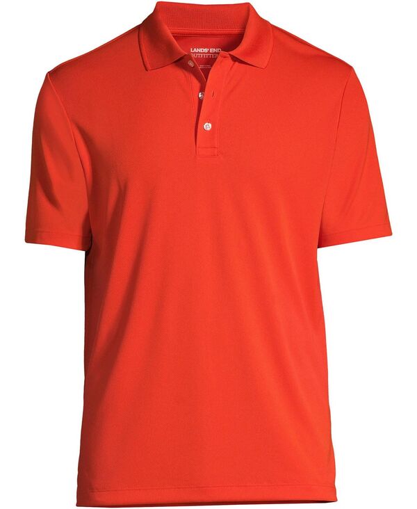 ランズ挙げ句の果て メンズ トップス スポーツシャツ トール Lands\u0027 End Big \u0026 Tall School Uniform Short Sleeve Solid Active Polo Shirt Zesty orange オレンジ色
