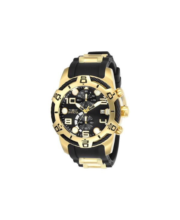 インビクタ メンズ 付属物 ウオッチ Invicta Men\u0027s 24218 Bolt Quartz Multifunction Black Dial Watch Gold ゴールド