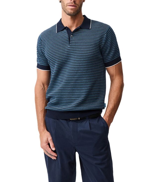 ロッドアンドグン メンズ トップス スポーツシャツ 綿織物 編み物 Rodd \u0026 Gunn Rodd Gunn Men\u0027s Oyster Island Cotton Striped Knit Polo Shirteal ティール