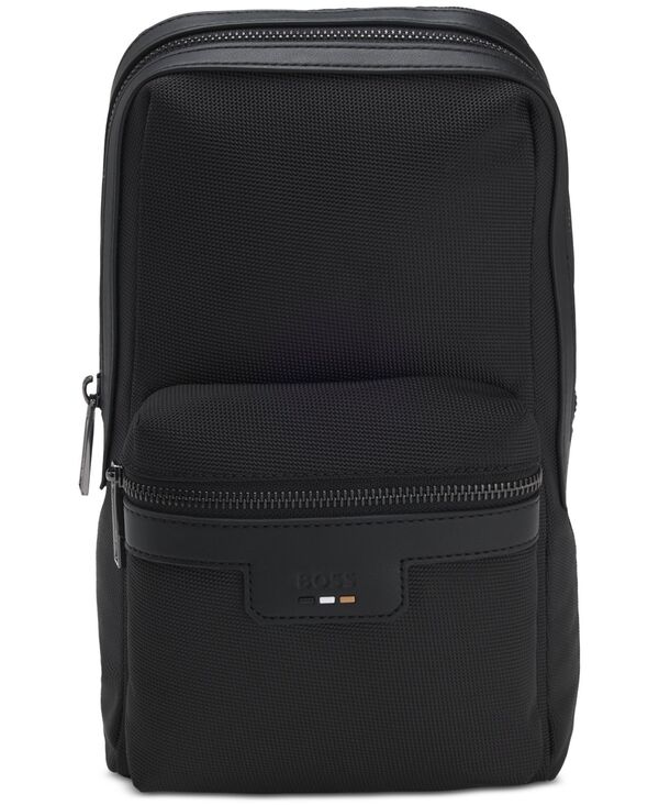 ヒューゴボス メンズ 御徒面子 Hugo Boss Men\u0027s Ray Mono Strap Sling Bag Black 黒いこと