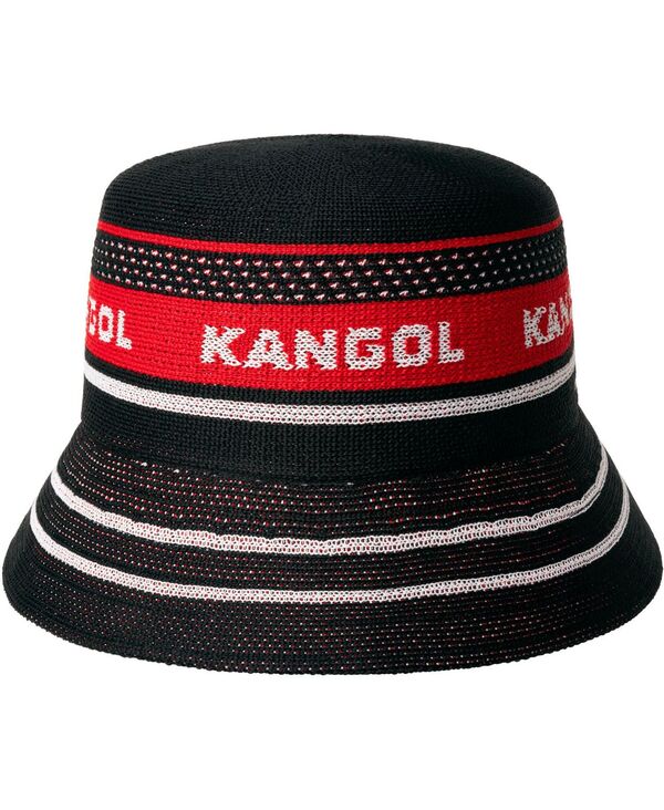 カン決勝点 メンズ 佩び物 かぶり笠 Kangol Men\u0027s Tropic Game Stripe Lahinch Black 黒いこと