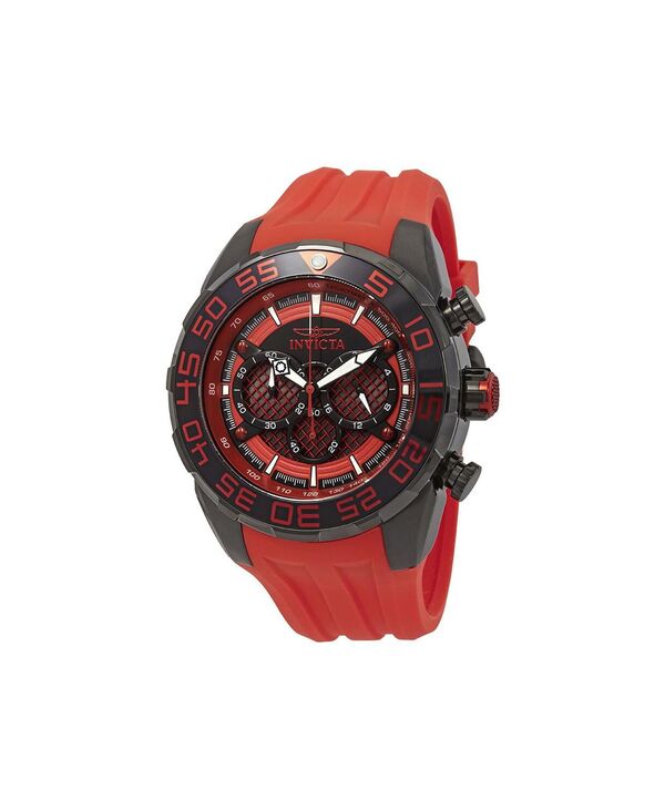 インビクタ メンズ 佩び物 ウォッチ Invicta Men\u0027s 26310 Speedway Quartz Multifunction Dial Watch Red 赤いこと