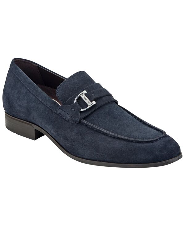 鍵を掛ける界面 メンズ シューズ スリッポン・ローファー Rockport Men\u0027s Carlo Almond Toe Slip-On Dress Loafers Dark Blue 青碧