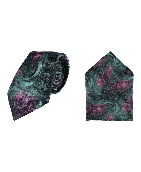 トラファルガー メンズ 付属品 タイ 地絹 Trafalgar Men\u0027s Arcane Storm Silk Tie and Pocket Square Bundle Multiple マルチ色つや