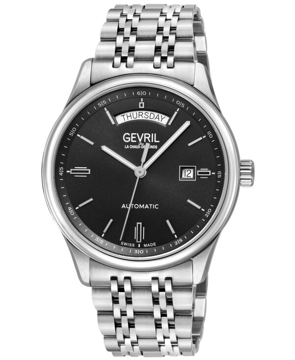 ジェビル メンズ 佩び物 ウォッチ Gevril Men\u0027s Excelsior Swiss Automatic Bracelet Watch Silver しろがね色