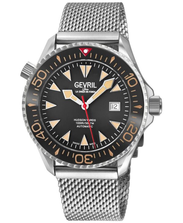 ジェビル メンズ 佩び物 ウォッチ メッシュ Gevril Men\u0027s Hudson Yardswiss Automatic Mesh band Watch Silver しろがね色
