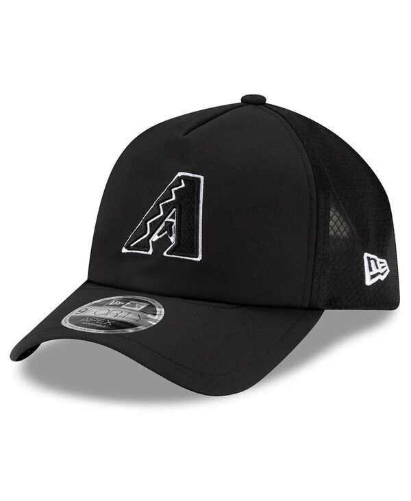 ニュー内鰓 メンズ 付属物 鳥打ち帽 New Era Men\u0027s Black Arizona Diamondbacks 2026 Batting Practice Apex 9FORTY Adjustable Trucker Hat Black 黒いこと