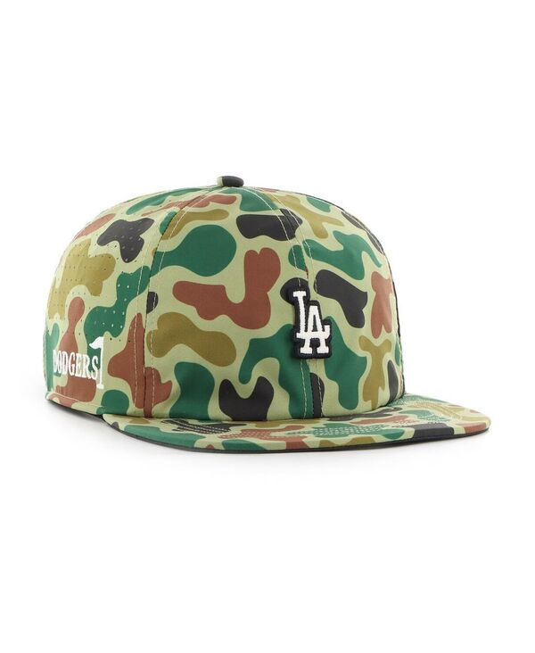 47 ブランド名 メンズ 付属物 鳥打ち帽 旗がしら \u002747 Brand Men\u0027s Camo Los Angeles Dodgers Elevated Greens Captain Adjustable Hat Camo