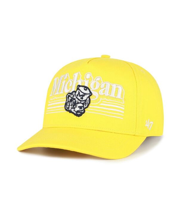 47 ブランド メンズ アクセサリー 帽子 '47 Brand Men's Maize Michigan Wolverinescript Fade Hitch Adjustable Hat Maize|ReVida 店