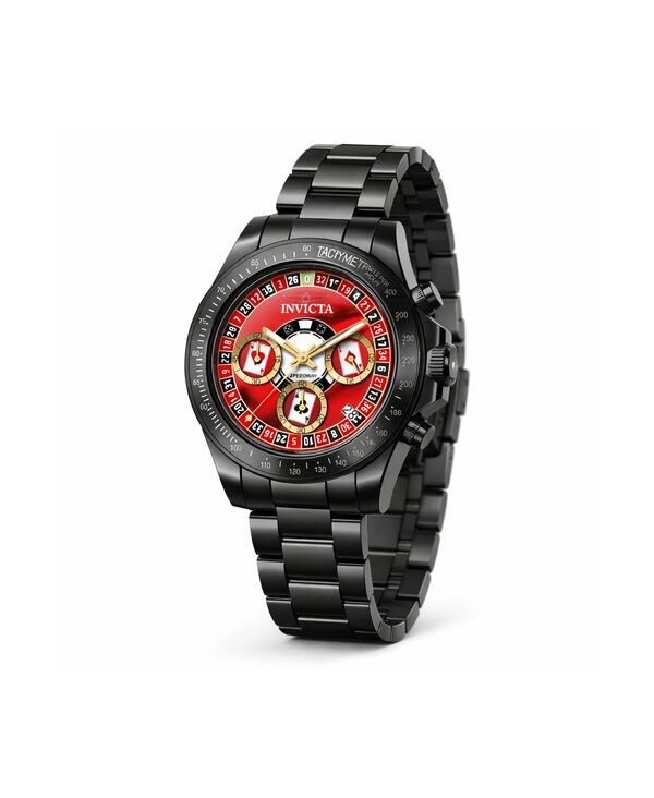 インビクタ メンズ 佩び物 ウォッチ Invicta Men\u0027s 50497 Speedway Quartz VD53 Dial Watch Black 黒いこと