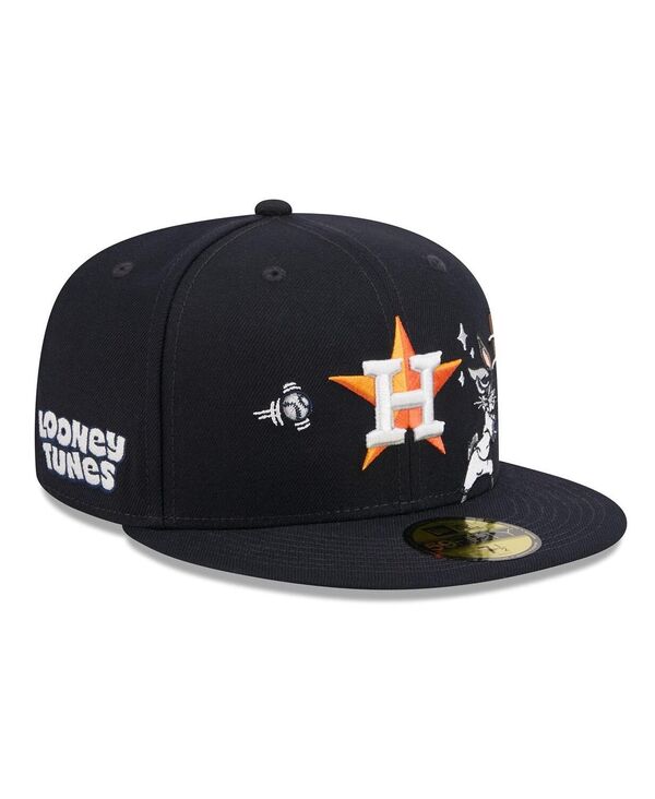 ニュー内鰓 メンズ 添え物 かぶり笠 New Era Men\u0027s Navy Houston Astros Looney Tunes Bugs Bunny 59FIFTY Fitted Hat Navy 米国海軍