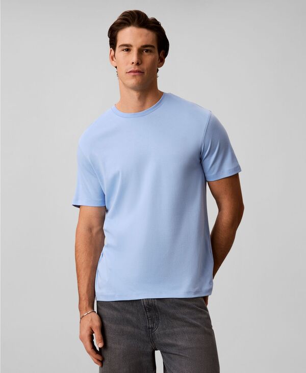 カルバンクライン メンズ トップス ティーシャツ 半袖 Calvin Klein Men\u0027short-Sleeve Supima Interlock T-Shirt Placid Blue 青碧