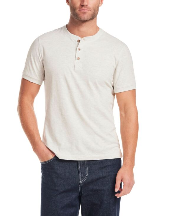 ウェザープルーフ メンズ トップス プルオーバー 半袖 Weatherproof Vintage Men\u0027short-Sleeve Melange Henley Shirt Oatmeal オートミール