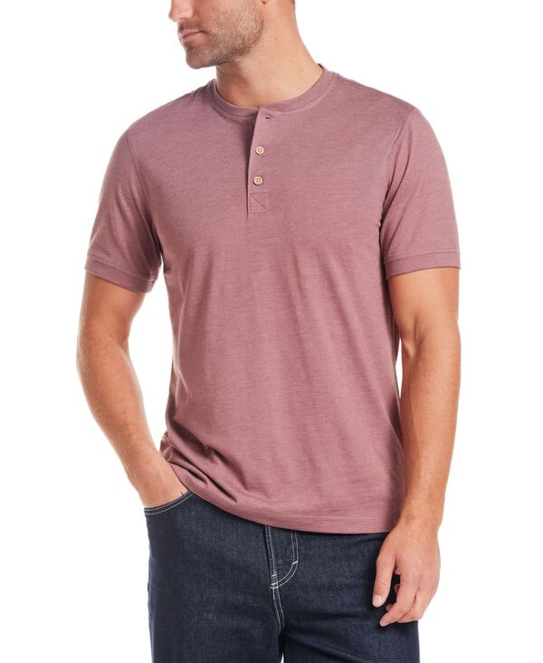 ウェザープルーフ メンズ トップス プルオーバー 半袖 Weatherproof Vintage Men\u0027short-Sleeve Melange Henley Shirt Rose Brown 赤銅色
