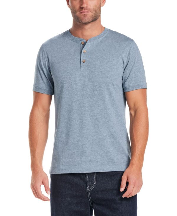 ウェザープルーフ メンズ トップス プルオーバー 半袖 Weatherproof Vintage Men\u0027short-Sleeve Melange Henley Shirt Spring Wave
