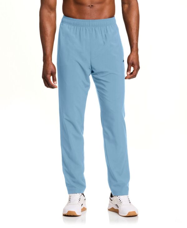 リーボック メンズ ボトムス 心地よいズボン下 Reebok Men\u0027slim-Fit Woven Pants Warped Blue 青碧