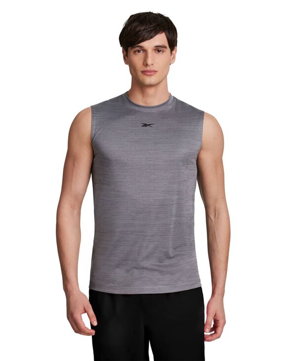 リーボック メンズ トップス 貯蔵タンクいの一番 ノースリーブ ロゴタイプ Reebok Men\u0027sleeveless Logo Tech Tank Top Gray Heather 薄墨色