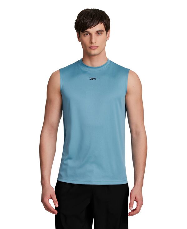 リーボック メンズ トップス 貯蔵タンクいの一番 ノースリーブ ロゴタイプ Reebok Men\u0027sleeveless Logo Tech Tank Top Warped Blue 青碧