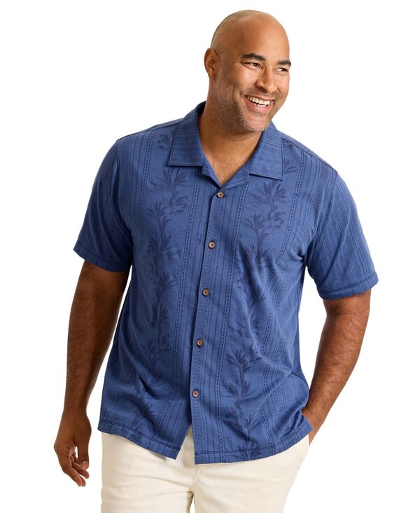 トッミーバハマ メンズ トップス プルオーバー Tommy Bahama Men\u0027s Palm Fresco Classic-Fit Shirt Carbonavy 米国海軍