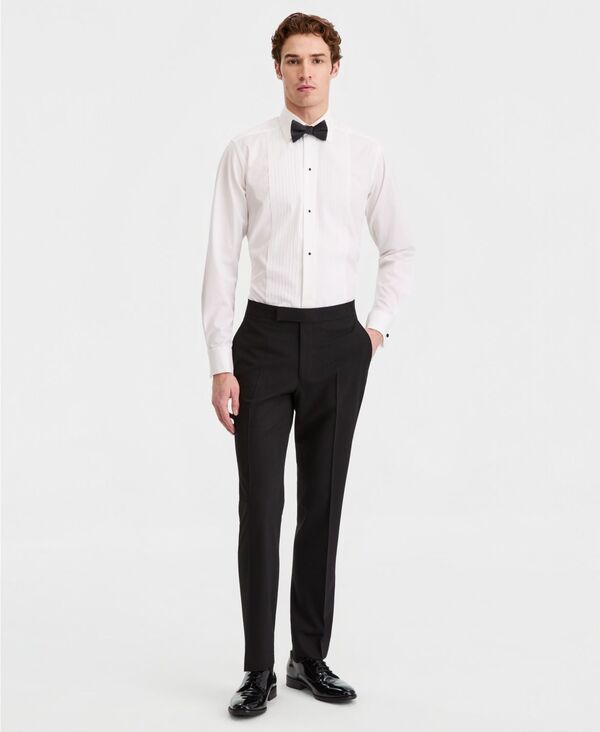ケネスコール メンズ ボトムス 心地好いズボン下 Kenneth Cole Reaction Men\u0027slim-Fitechni-Cole Tuxedo Pants Black 黒いこと