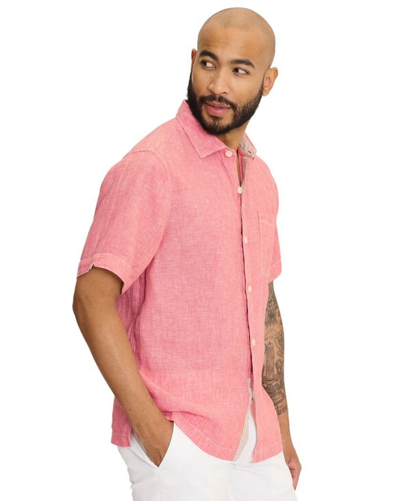 トッミーバハマ メンズ トップス プルオーバー 半袖 Tommy Bahama Men\u0027short-Sleeve Paradise Breezer Shirt Red Sunset 赤いこと