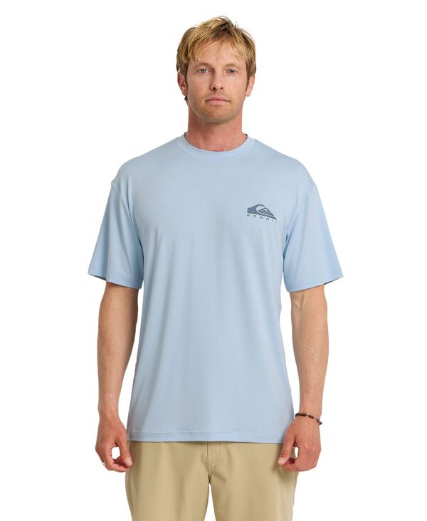 クイックしろがね色 メンズ トップス ティーシャツ 半袖 Quiksilver Men\u0027s Hi Everyday Surf UPF Short-Sleeve T-Shirt Skyway