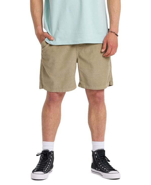 クイックしろがね色 メンズ ボトムス 二分の一ズボン下・さる股引き 遊撃手ズボン下 Quiksilver Men\u0027s Taxer Cord Pull-On Shortseneca rock