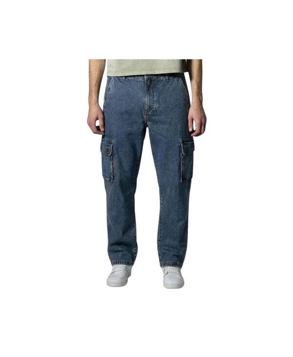 ウィーエスシー メンズ ボトムス 心地よいズボン下 カーゴパンツ ジーンズ WeSC Men\u0027s Denim Cargo Pants Mid wash ジーンズ