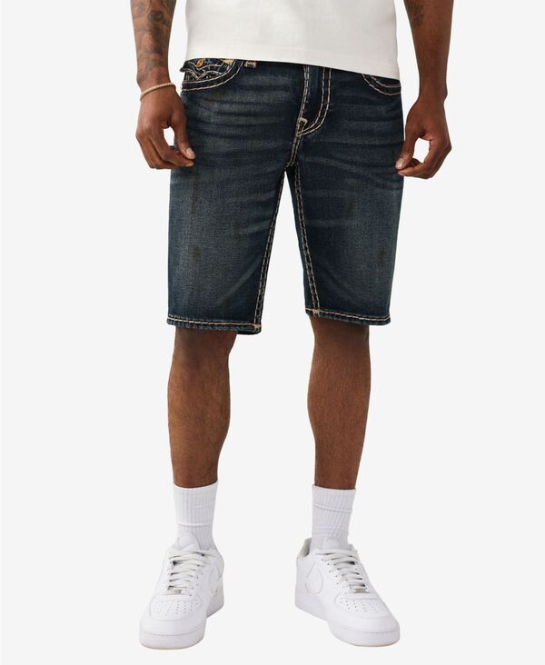 トゥルーレリジョン メンズ ボトムス 二分の一ズボン下・さる股引き 遊撃手ズボン下 ジーンズ True Religion Men\u0027straight-Fit Denim Shorts Decadense Dark Wash ジーンズ