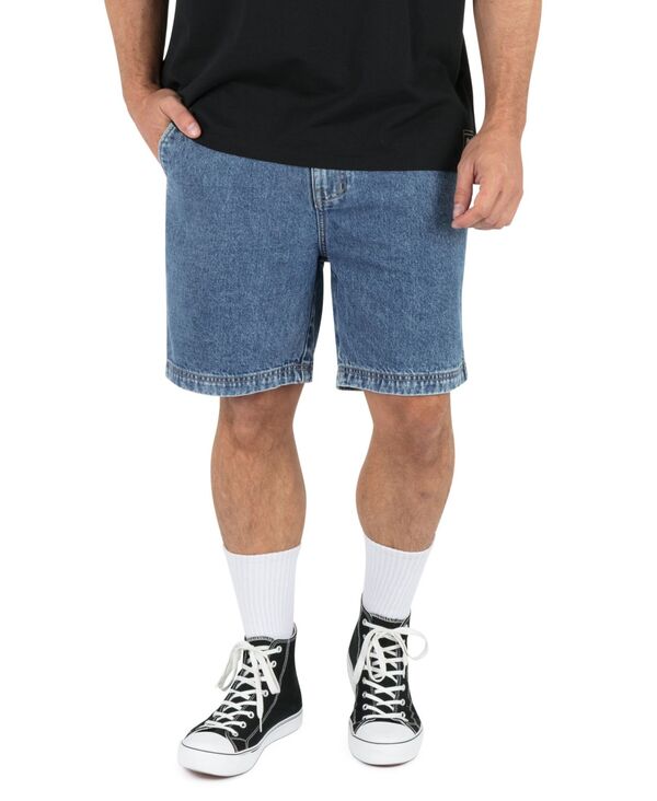 ハーレー メンズ ボトムス 二分の一ズボン下・さる股引き 遊撃手ズボン下 ジーンズ Hurley Men\u0027s Regular-Fit Denim Shorts Light Blue Acid Wash 青色