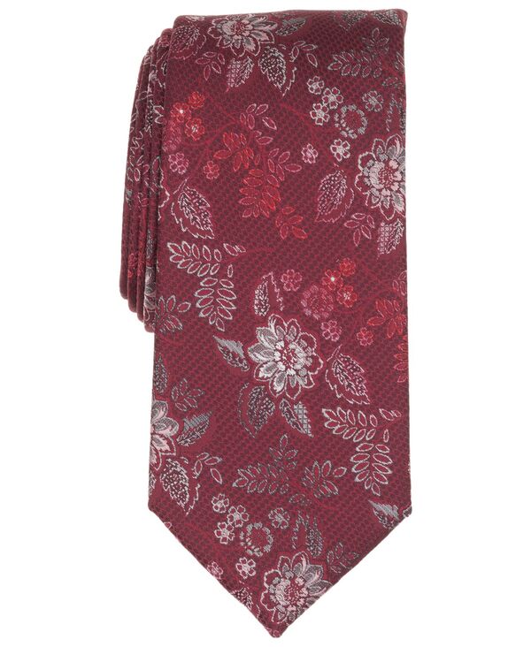 ペリーエリス メンズ 添え物 タイ お花柄 お花 Perry Ellis Portfolio Men\u0027s Hamery Floral Tie Red 赤いこと